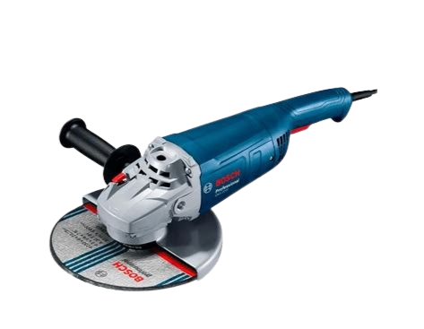 Esmerilhadeira Bosch de 7 polegadas com punho/apoio lateral, para cortar, serrar, lixar, esmerilhar - disponível para locação